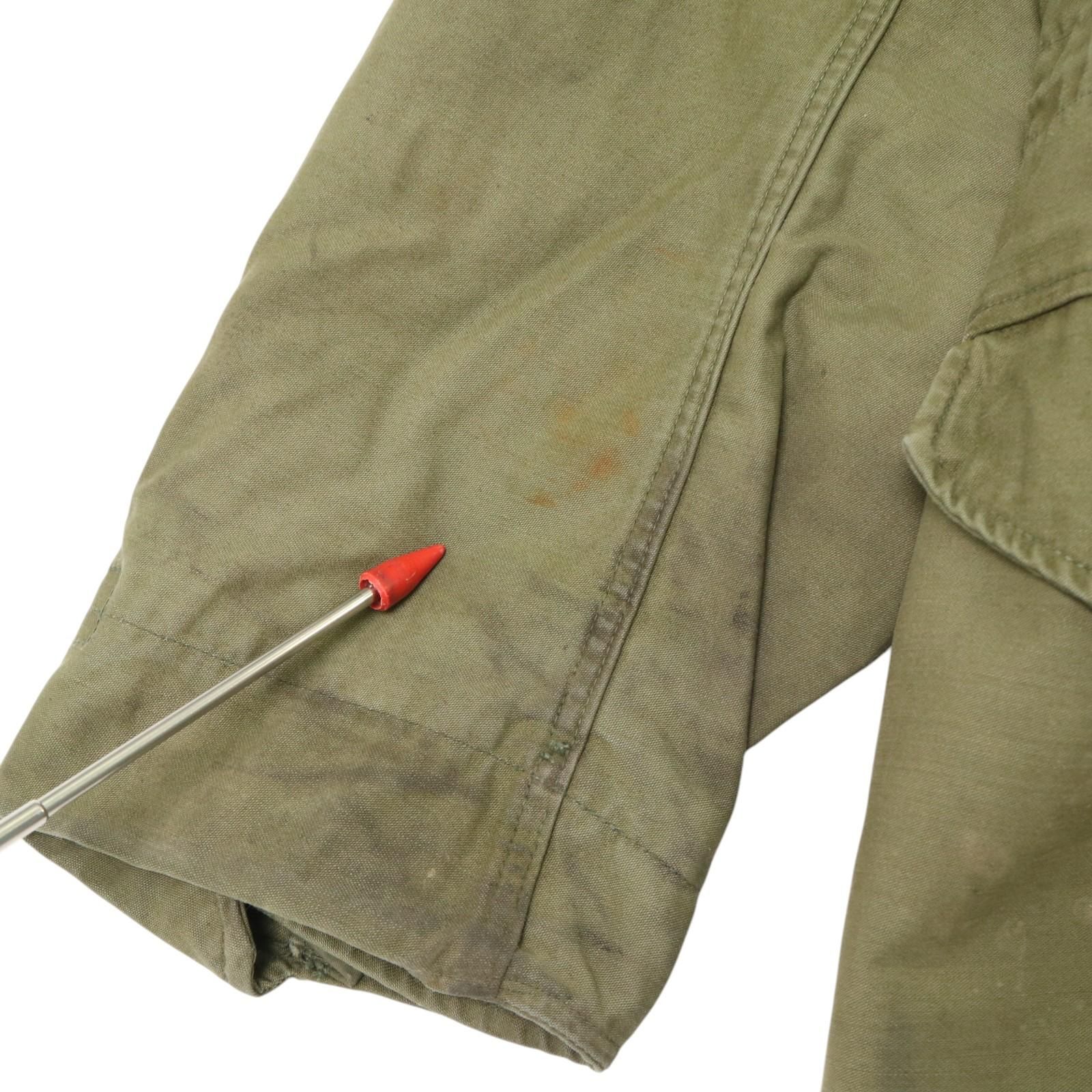 60年代 米軍実物 U.S.ARMY M-65 フィールドジャケット 2nd ヴィンテージ ミリタリー オリーブ (メンズ MEDIUM M)  古着 A3399
