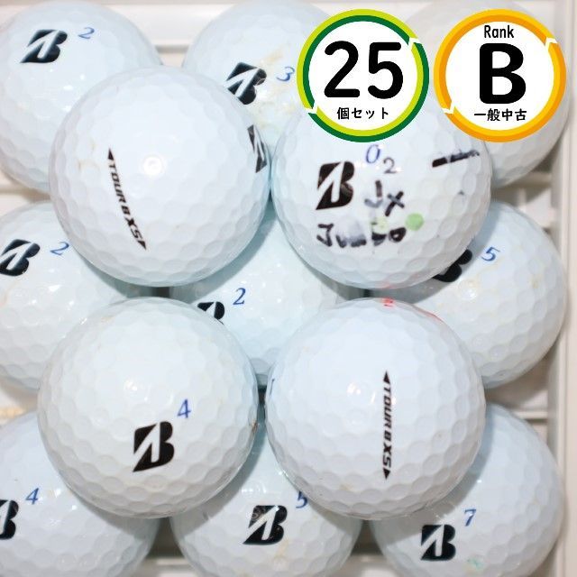 25個 TOURB XS  Bランク ホワイト ブリヂストン ツアーb xs 中古 ロストボール 送料無料