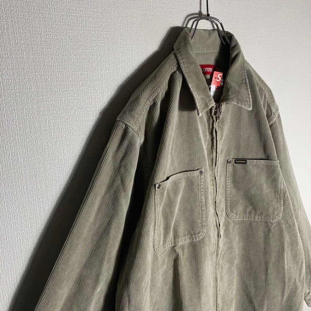 新品未使用半タグ】SUPREME 太畝コーデュロイブルゾン ワンポイント 