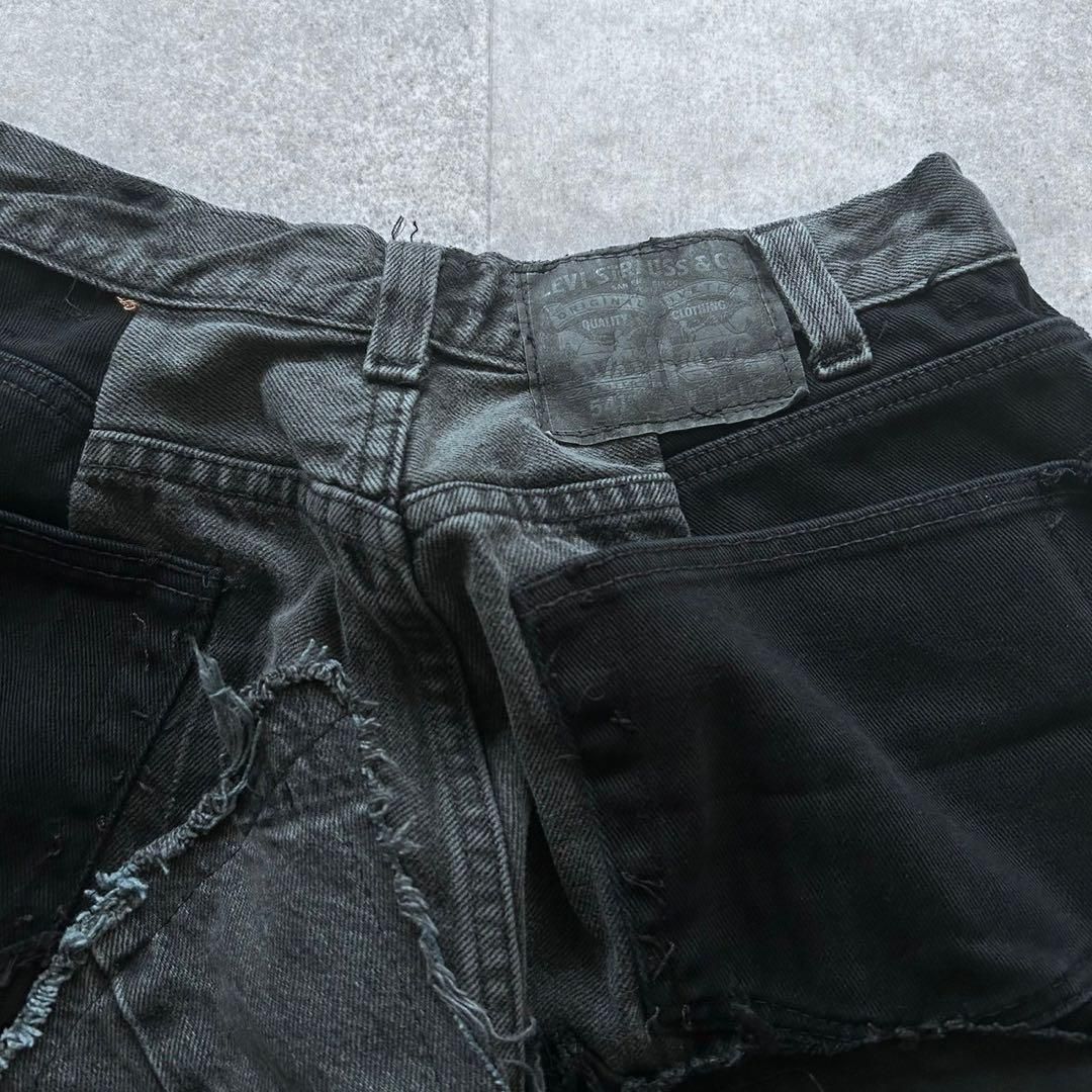 ラングラー　再構築デニム　フレア　　ハカマデニム　リメイク　ブラック Wrangler（ラングラー）の「WRANGLER/ラングラー FLARE JEAN