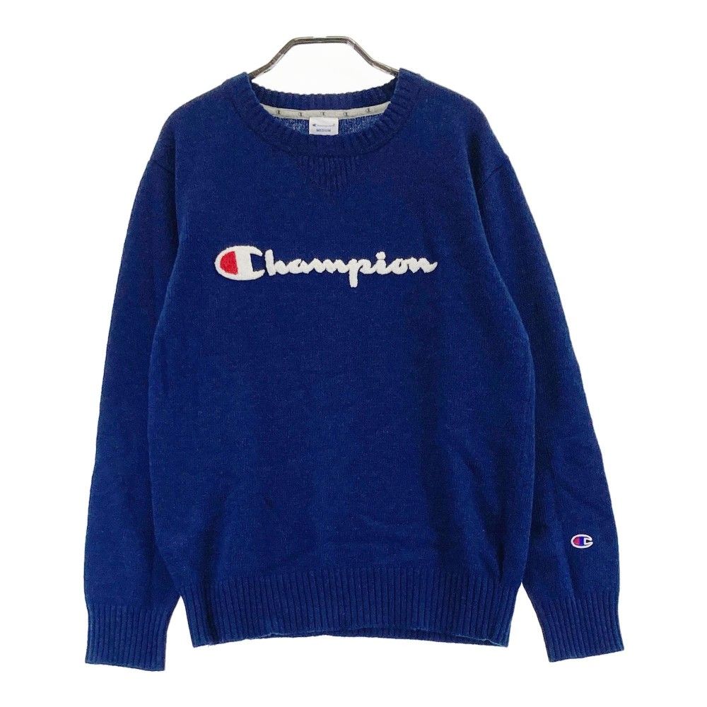 サイズ：MEDIUM CHAMPION GOLF チャンピオンゴルフ  ニットセーター  ネイビー系 [240101423619] ゴルフウェア メンズ ストスト サイズ：MEDIUM CHAMPION GOLF チャンピオンゴルフ ニット