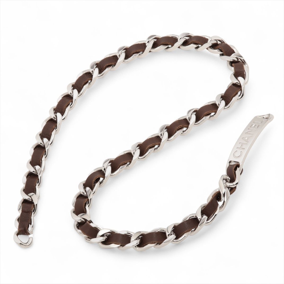 CHANEL シャネル ベルト 95P 1995年 チェーン レザー プレート