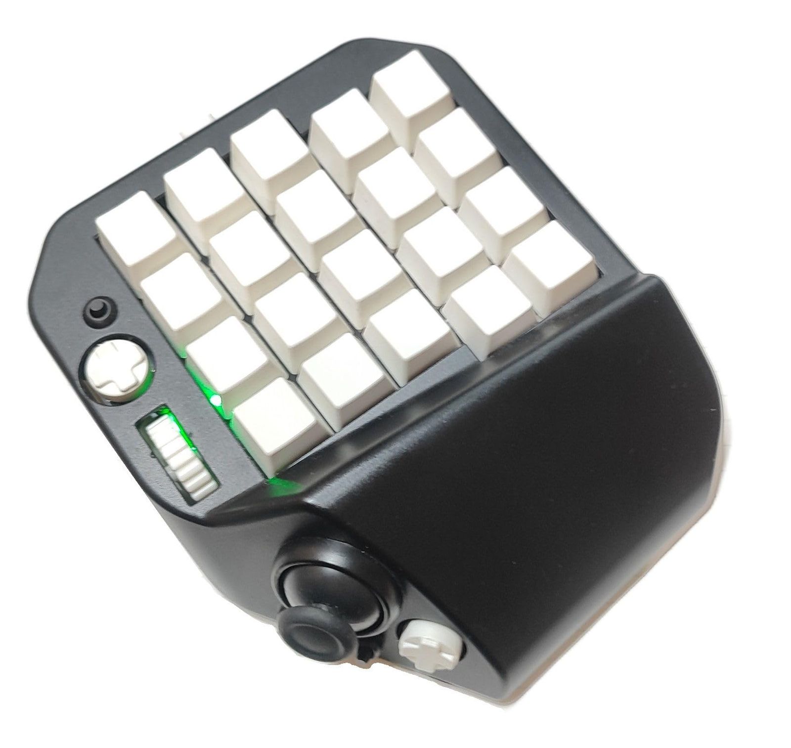 MH-Device 左利き用MH-Delta ジョイスティック ホイール付き41キー片手ゲーミングキーボード 片手 キーパッド 右手キーボード フリップ - ブラック WWW_SKLAD-KIRPICHA_RU