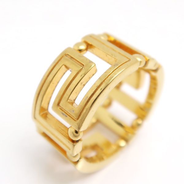 VERSACE グレカリング DG57594 19号 ゴールドトーン GP 指輪 箱