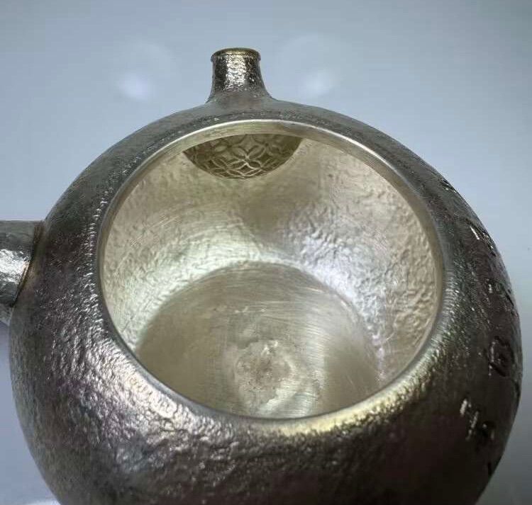 純銀製 横手急須 貴石摘 木取手 煎茶道具 長さ約15cm - メルカリ