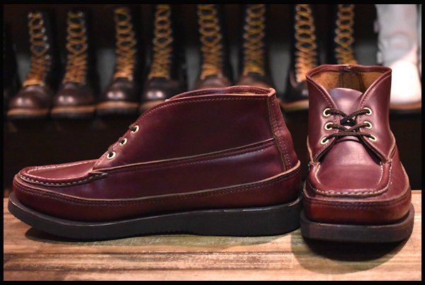 ラッセルモカシン クロムエクセル バーガンディ 8E クレイチャッカ 9D 美品】RUSSELL MOCCASIN ラッセルモカシン スポーティングクレー