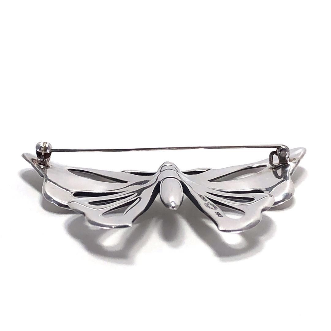 ジョージジャンセン sv925 ブローチ バタフライ 美品・箱付き】Georg Jensen ジョージジェンセン／バタフライ モチーフ