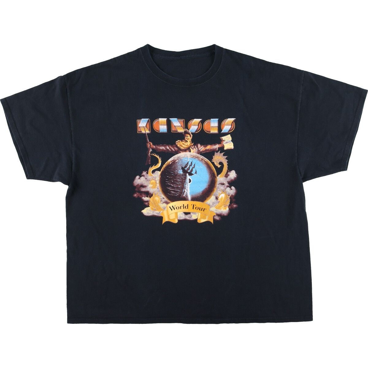 古着 KANSAS カンサス 両面プリント バンドTシャツ バンT メンズXXL /eaa430549