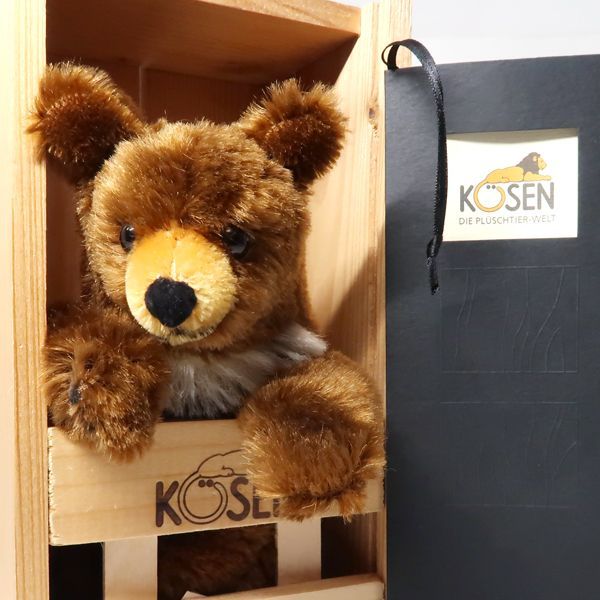 KOESEN CINNAMON BEAR テディベア 500体限定 ブラウン モヘア くま 熊 ぬいぐるみ 木箱・保タグ付 ケーセン社 ◇送料込◇  質屋-8096 - メルカリ