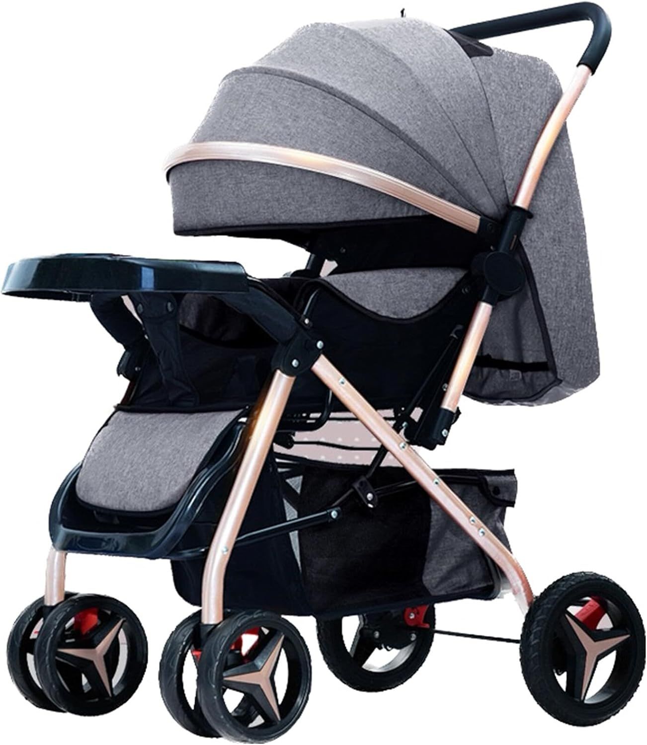 ベビーカー A/B型 軽量 コンパクト baby car baby stroller ベビーカー 新生児 折りたたみ リクライニング 36か月まで F1(グレー)