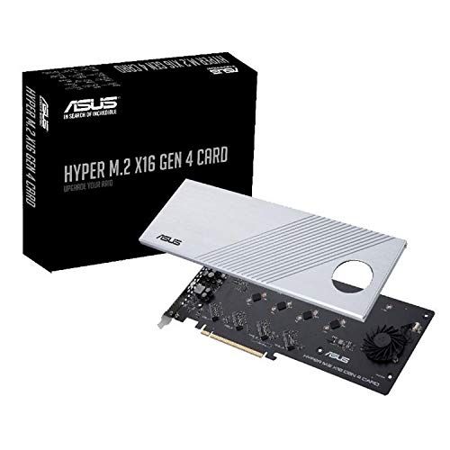 ASUS 最大4台 PCIE 4.0 M.2ドライブ を サポート する 拡張カード HYPER M.2 X16 GEN 4 Card