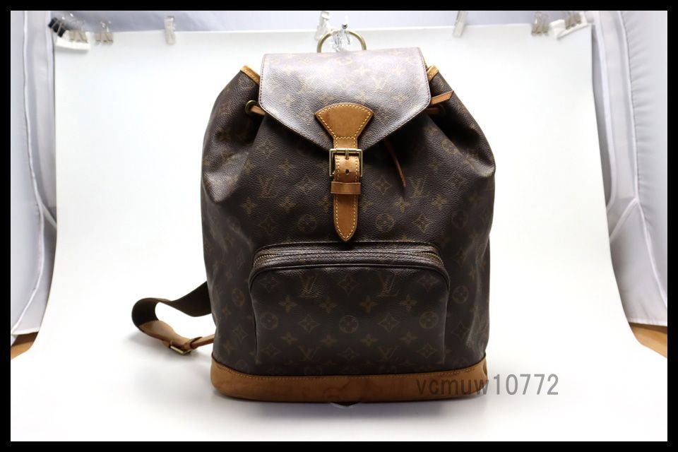 希少美中古□LOUIS VUITTON モノグラム モンスリGM レザー