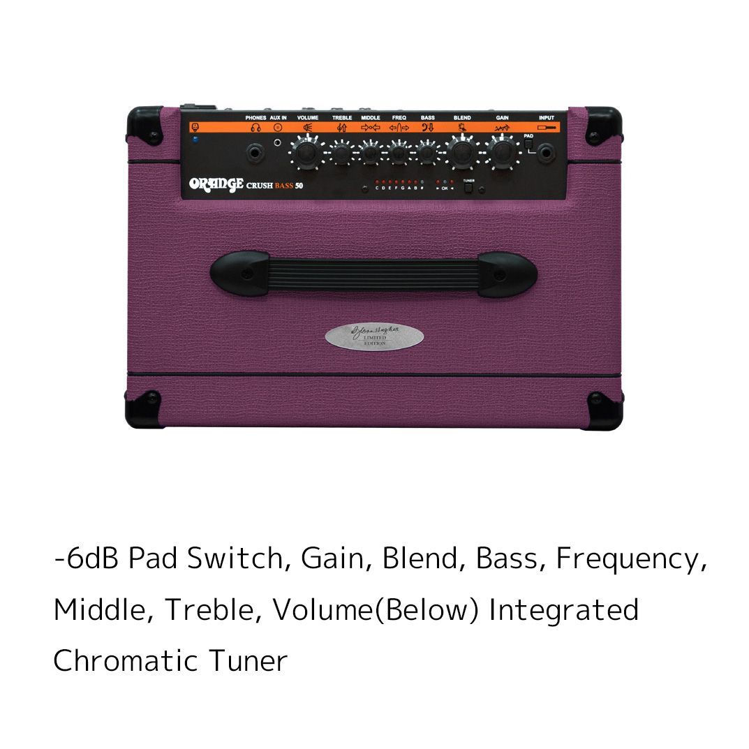 ベース Orange Crush 50B LTD \"Glenn Hughes\" Glenn Hughes Signature Model Crush Bass 50 - YouTube