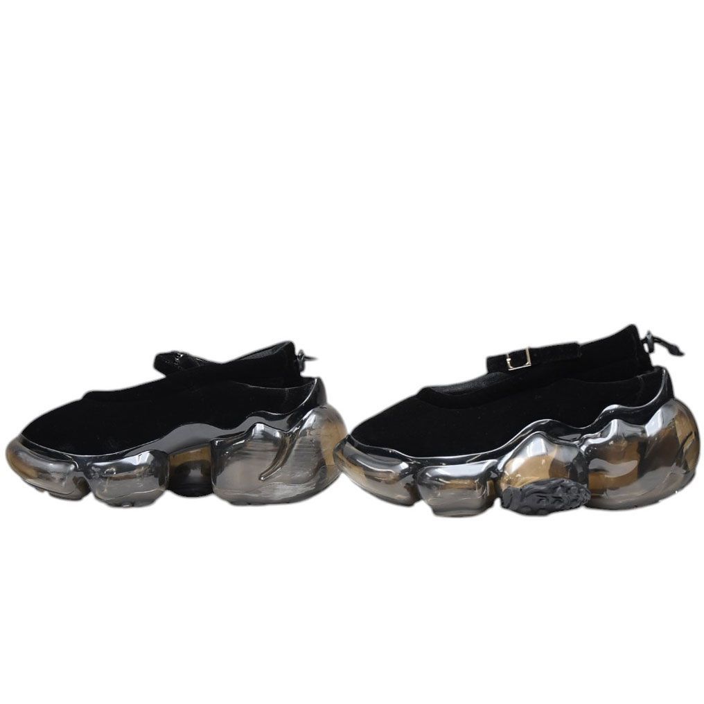 grounds グラウンズ MOOPIE PUMPS BLACK VELVET ムーピー パンプス