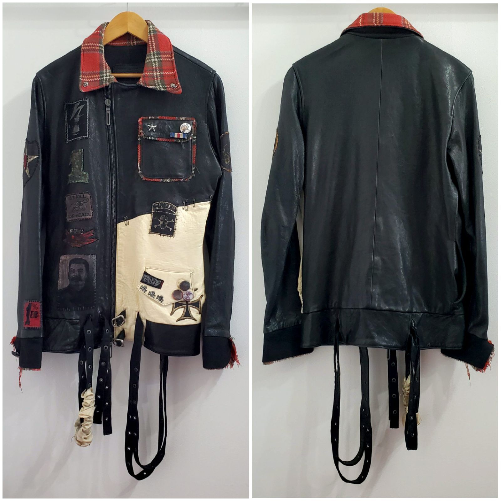 DIAMOND DOGS ダイアモンドドッグス□良品 2005年 USA製 ANARCHY RIDERS JACKET アナーキー ライダースジャケット  XS 一点物 羊革 リメイク USED加工 レザー 定価25万以上 - メルカリ