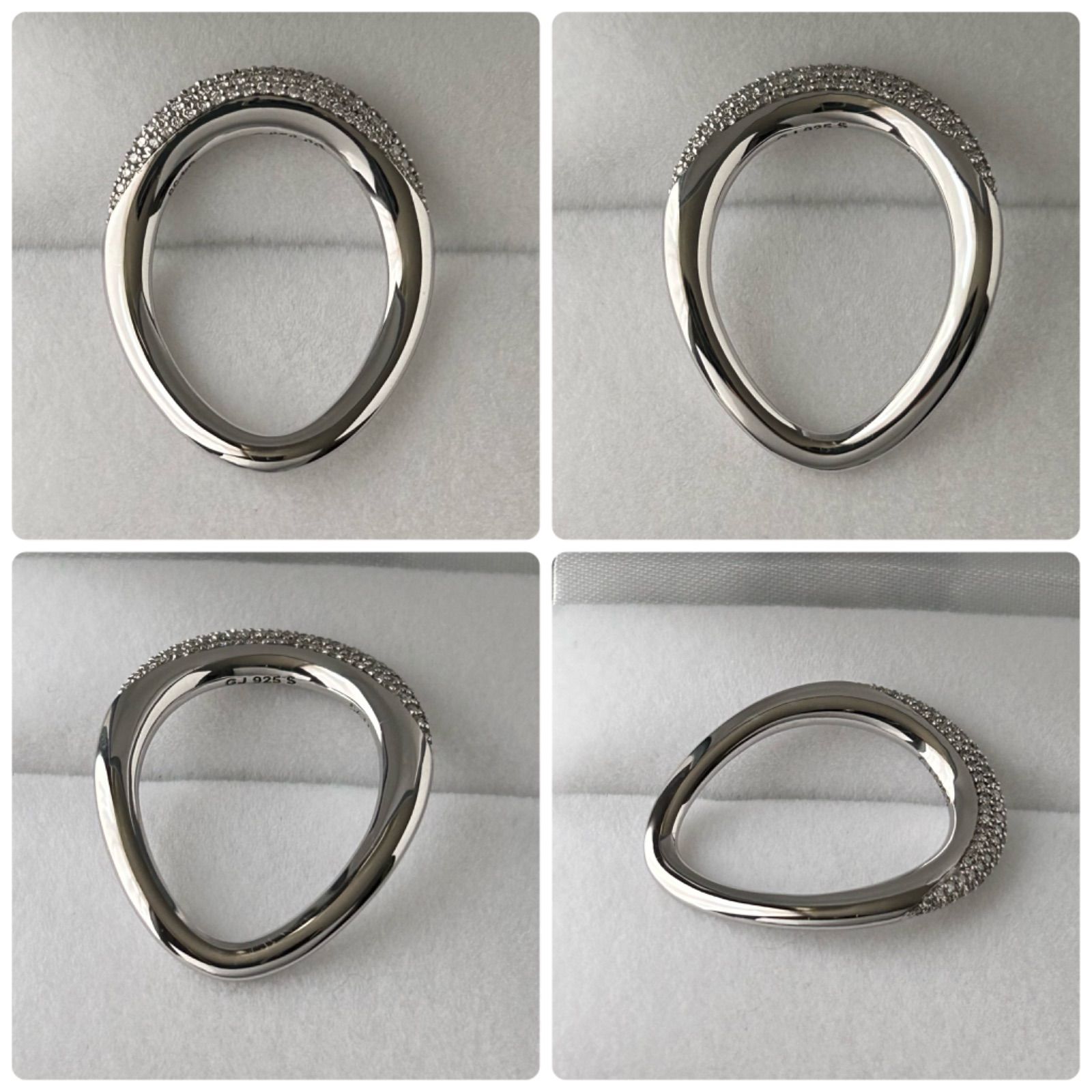 ジョージジェンセン　オフスプリング ダイヤモンドリング　54-55号　美品＊＊＊ ジョージジェンセン オフスプリング ダイヤモンドリング 54-55号 美品