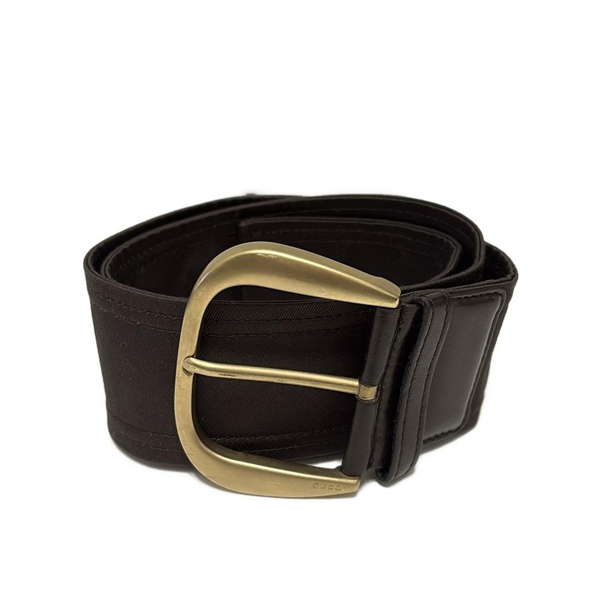 【美品】グッチ GUCCI GG柄 ベルト ダークブラウン レザー GUCCI グッチ レザーベルト インターロッキング GG ロゴ ダーク