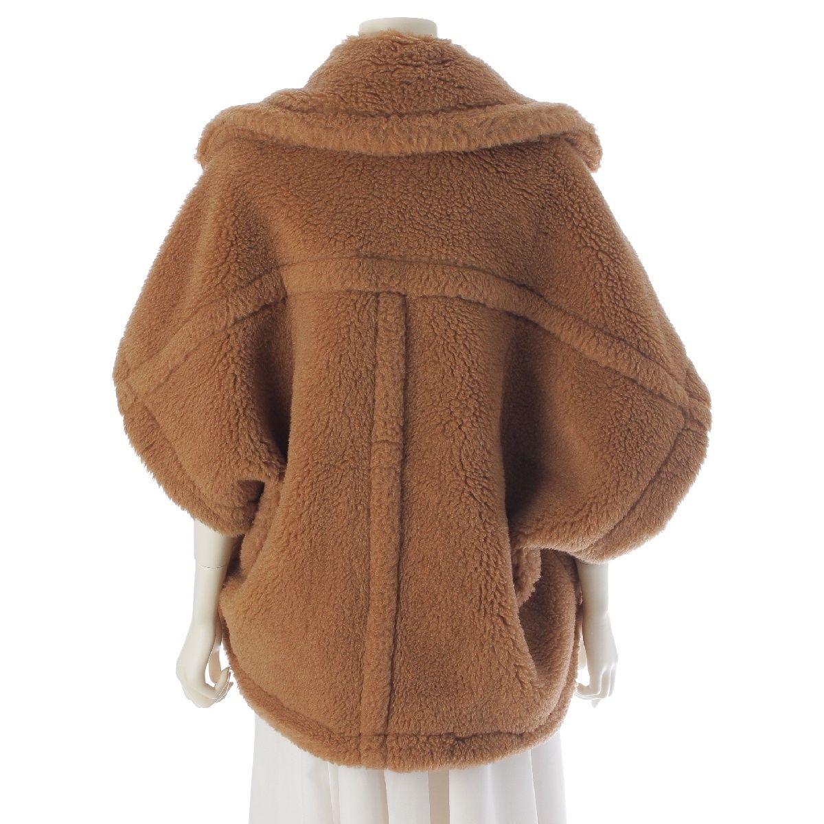 マックスマーラ テディベア キャメル シルク ボア ライダース ショート