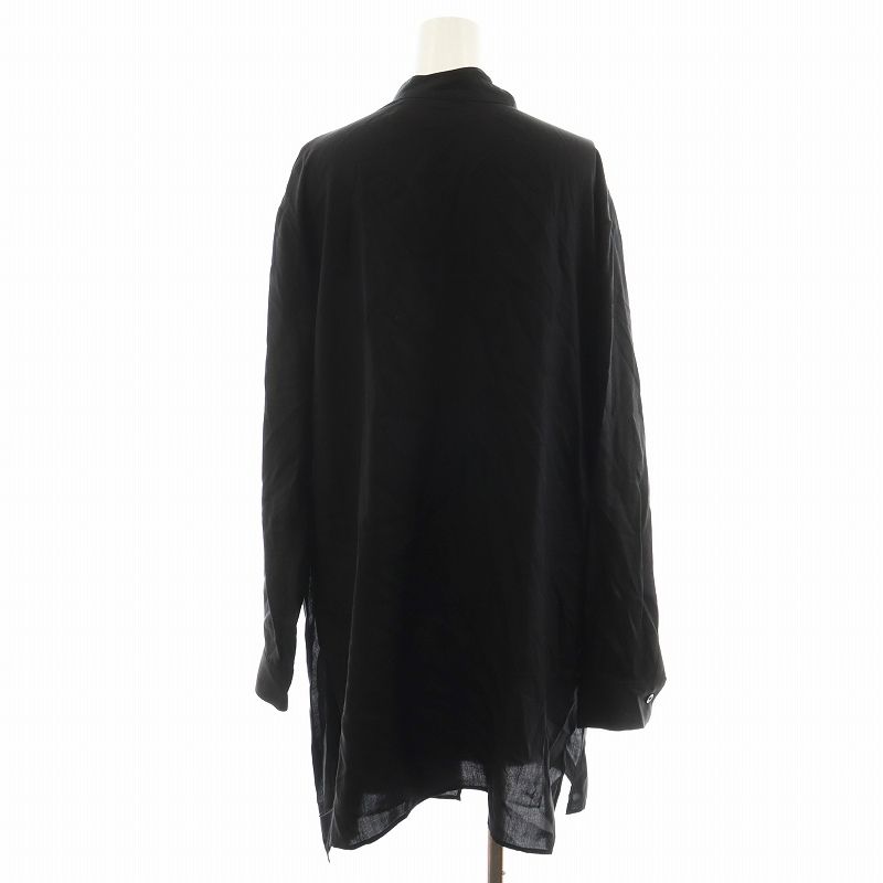 ワイズ Y's ヨウジヤマモト CELLULOSE VIYELLA BACK TIE BLOUSE シャツ ブラウス 長袖 2 黒 ブラック YS-B13-204 /AN19 レディース ワイズ Y's ヨウジヤマモト CELLULOSE VIYELLA BACK TIE BLOUSE