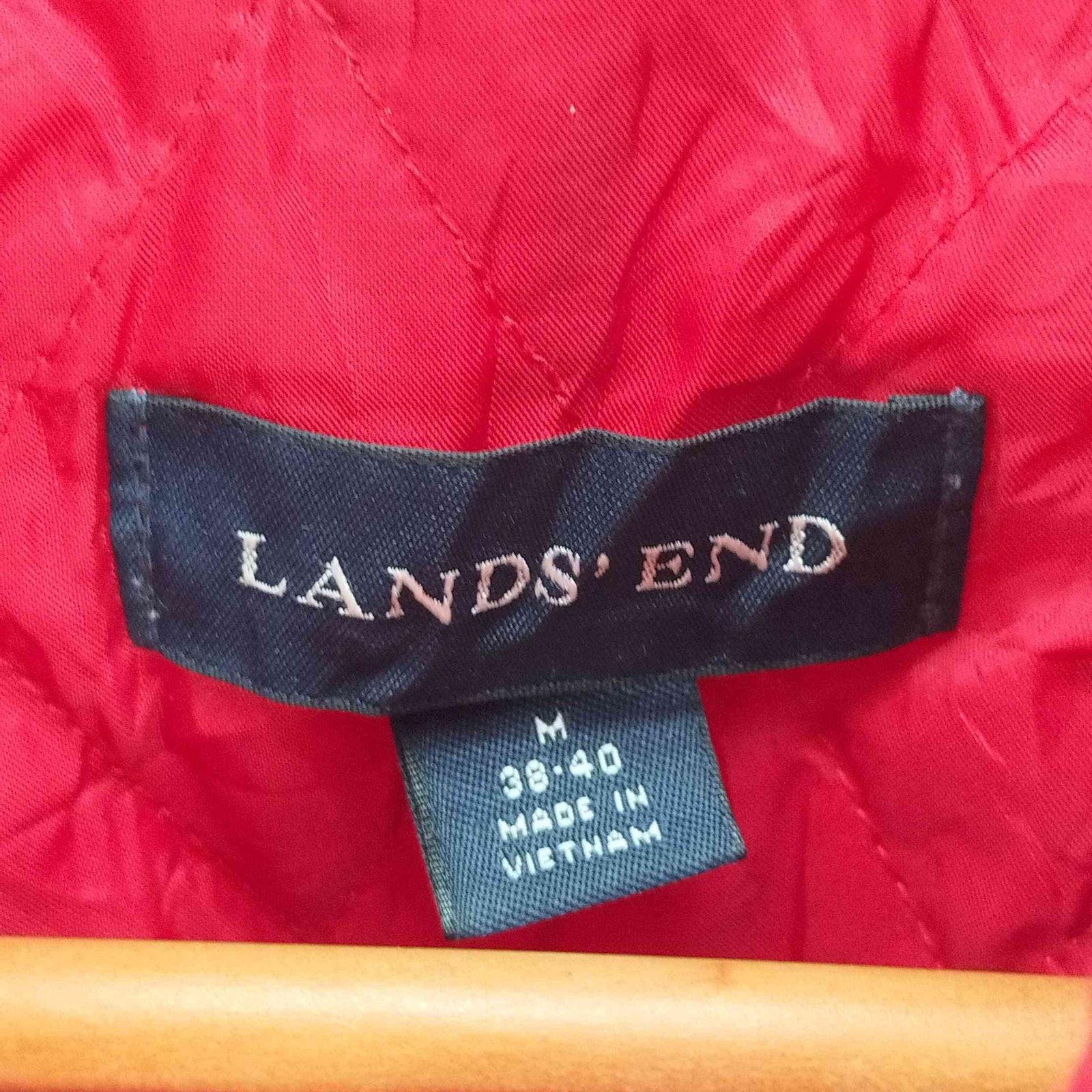 ランズエンド LANDS END WATER PROOF 裏地 キルティング ジップアップ ナイロン ジャケット 止水ジップ メンズ import：M 