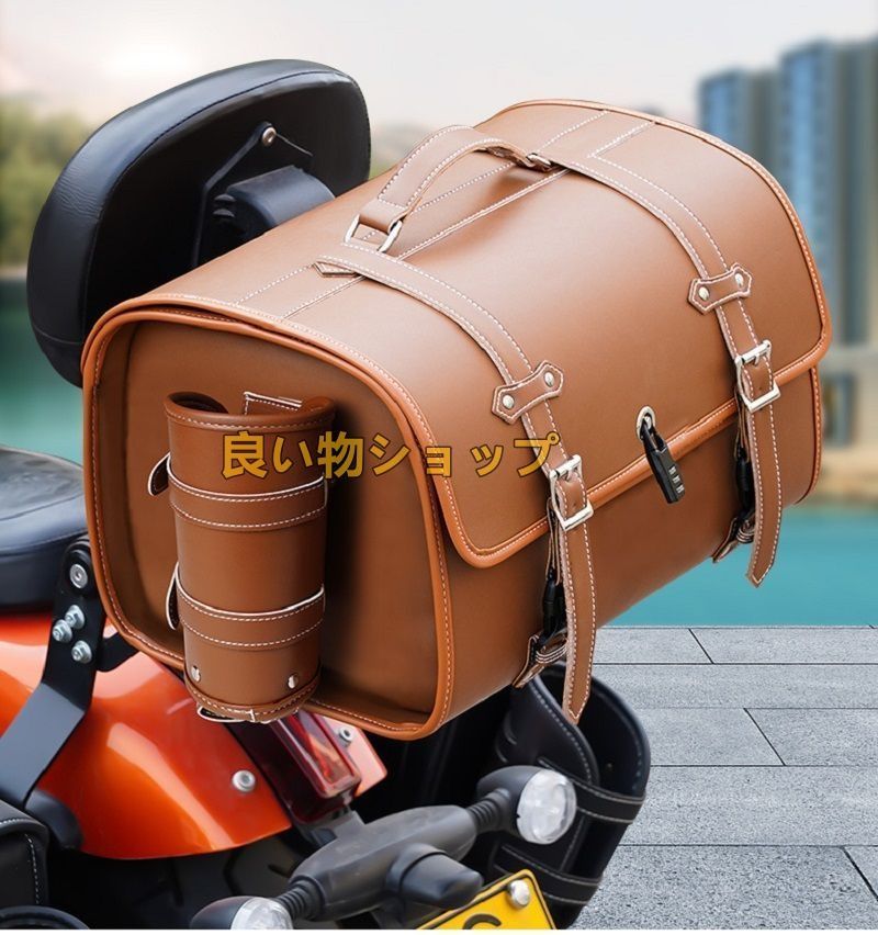 肌触り最高 新入荷 バイクケース大容量33Lスクータースクーター電動車レトロなテールバッグです 取り付けが簡単 FFCRYSTALESIA_COM