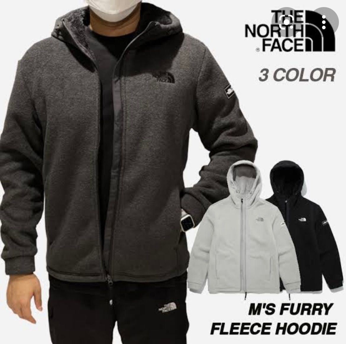 the north face ノースフェイス フリースパーカー 海外限定 新品 - イ