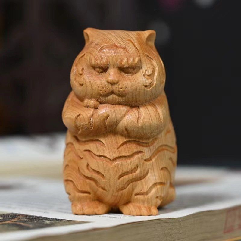 木彫り／たぬき／置物／工芸品／昭和レトロ - メルカリ