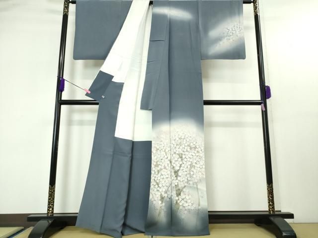 平和屋本店□極上 訪問着 桜 薄花色地 暈し染め さが美扱い 逸品