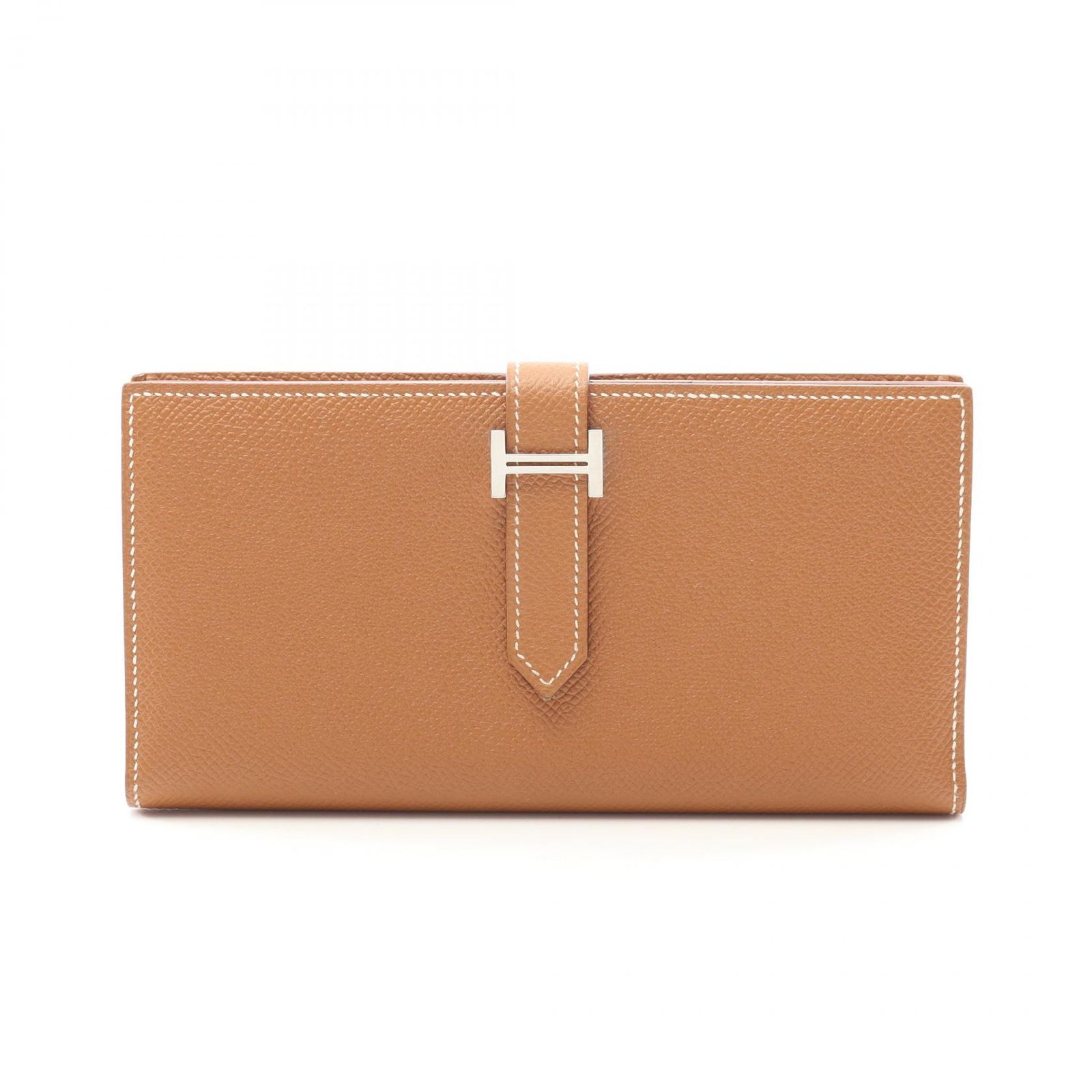 エルメス HERMES ベアンスフレ 2つ折り長財布 オレンジ フィヨルド 美品 エルメス(HERMES) ベアンスフレ 二つ折り長財布 R刻印 ヴォー