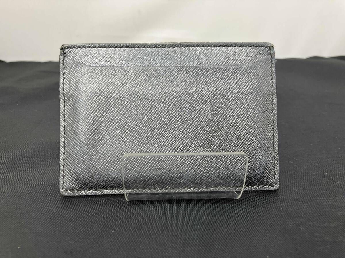 PRADA プラダ サフィアーノ レザー カードケース 名刺入れ 服飾小物 ユニセックス 男女兼用 ダークシルバー系