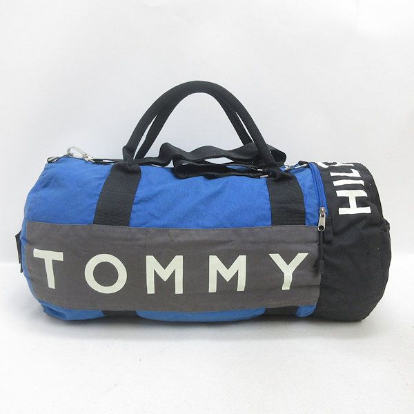 G■トミーヒルフィガー/TOMMYHILFIGER ボストンバッグ/ショルダー■青系/men's/74【中古】■