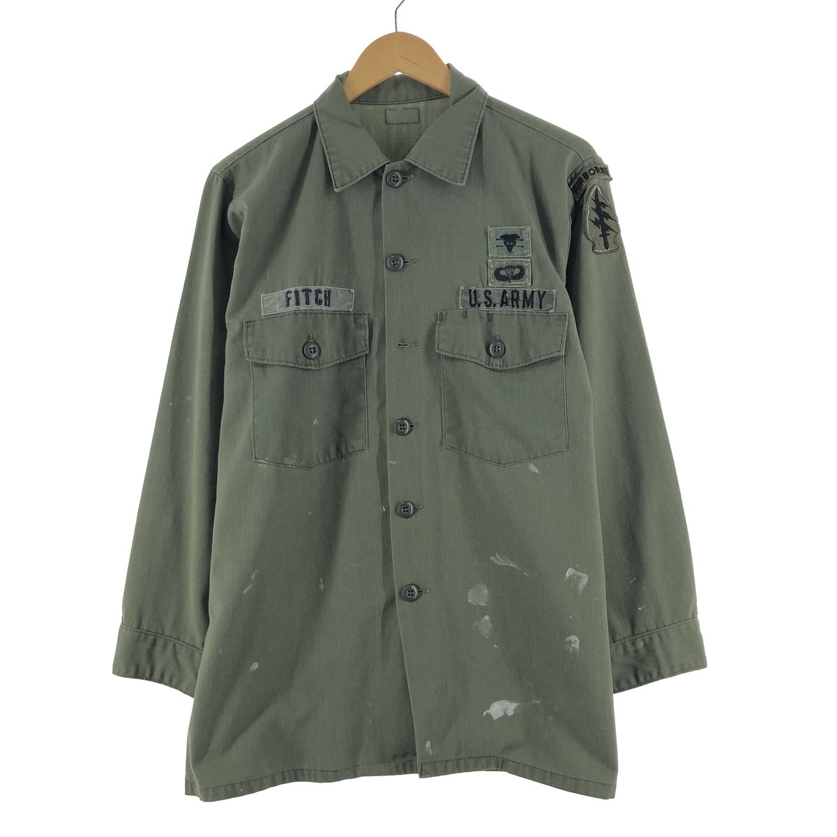 古着 60~70年代 米軍実品 U.S.ARMY ミリタリー ユーティリティシャツ ...