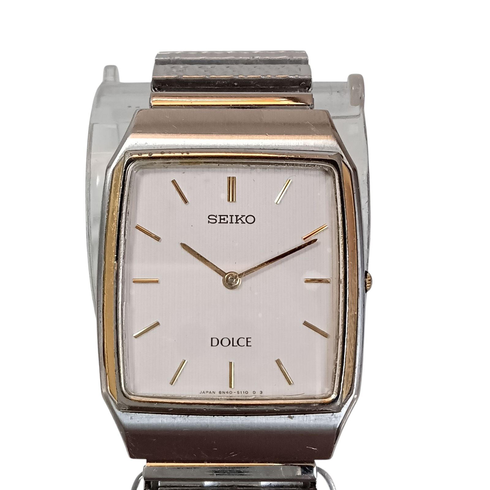 SEIKO Dolce アナログメンズクォーツ時計 Seiko Dolce Men's Ultra-Thin Quartz Watch with Black Dial