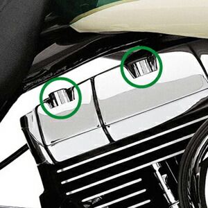 クローム・ロッカーボックスボルトカバー 1999〜17年ツインカム