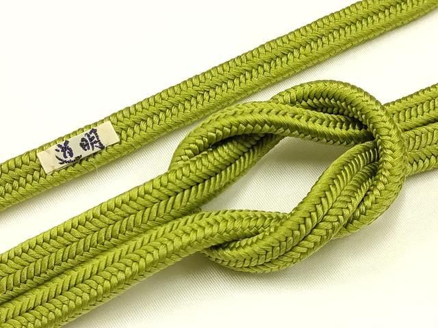 平和屋着物● 上 有職組紐道明 帯締め 冠組 苔色 宮内庁御用 国立博物館御用 東京芸術大学御用 AABA9916ay