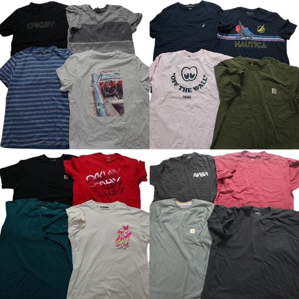 古着卸 音楽 バンド 半袖Tシャツ 16枚セット メンズ L |XL オークリー カーハート プレイボーイ 古着 NA7664