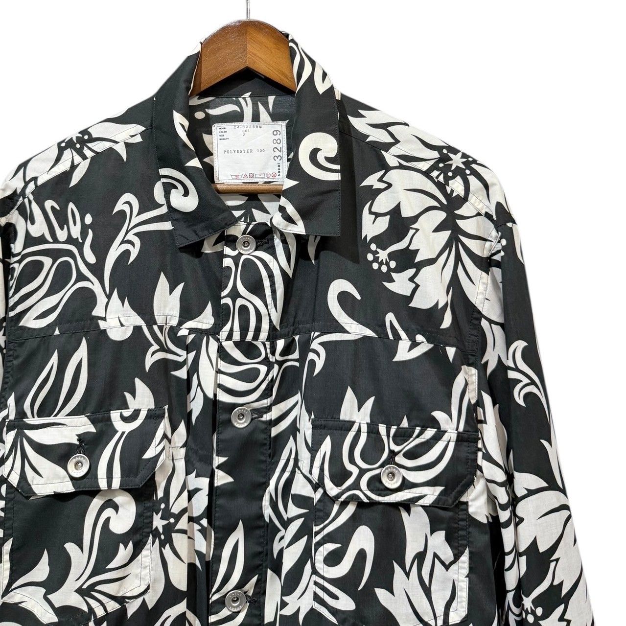 sacai サカイ 24SS Floral Print Blouson 総柄フローラルシャツ