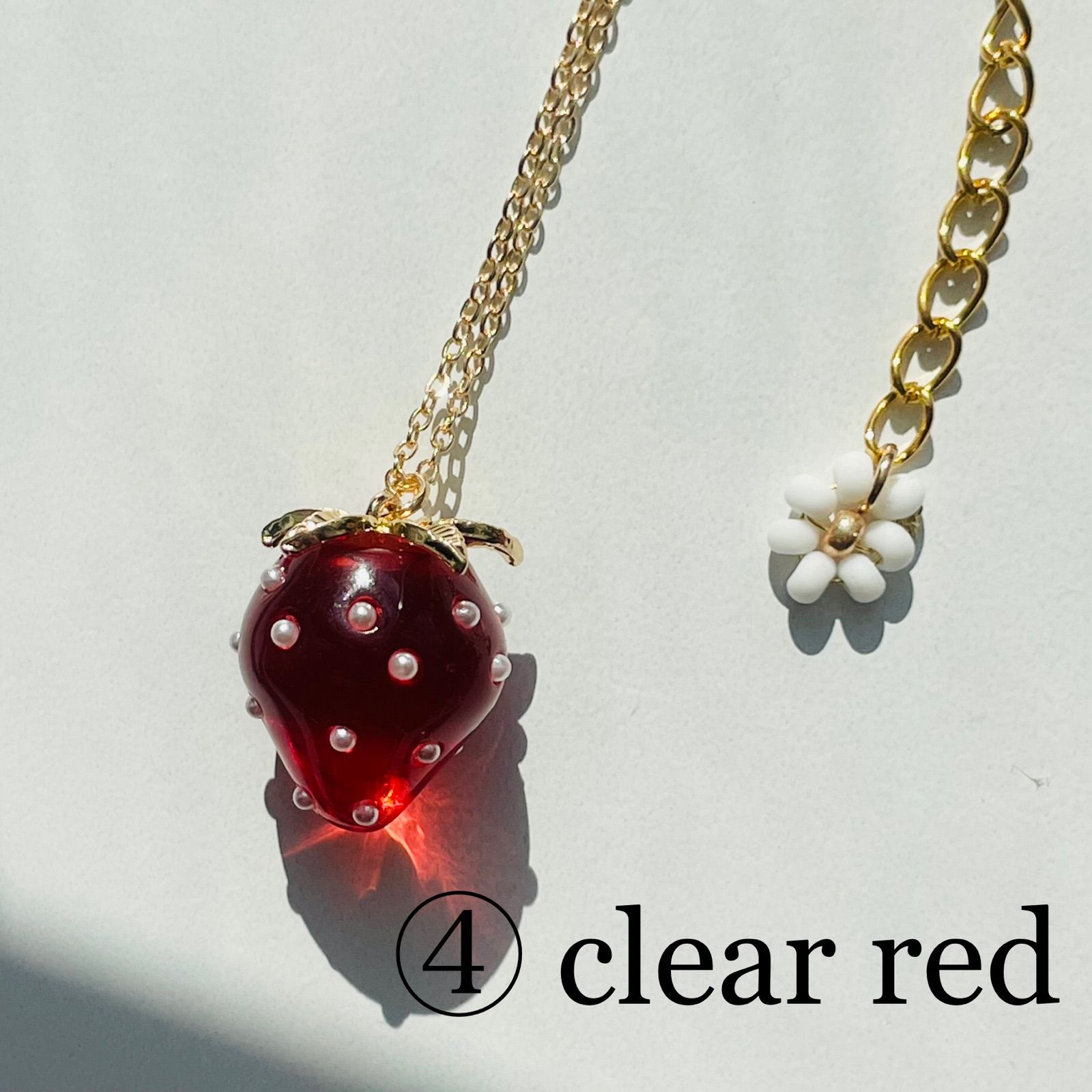 strawberry necklace いちごネックレス - メルカリ