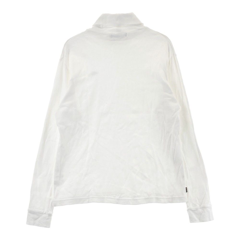 サイズ：L ROUGH&amp;SWELL ラフアンドスウェル  タートルネック 長袖Tシャツ  ホワイト系 [240101417038] ゴルフウェア メンズ ストスト ROUGH&SWELL ラフアンドスウェル 2022年 タートルネック 長袖T