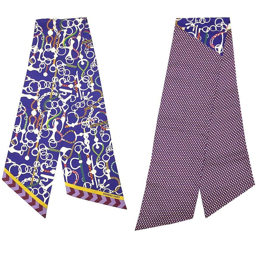 HERMES エルメス シルク タイスカーフ マキシツイリーカット MAXI 