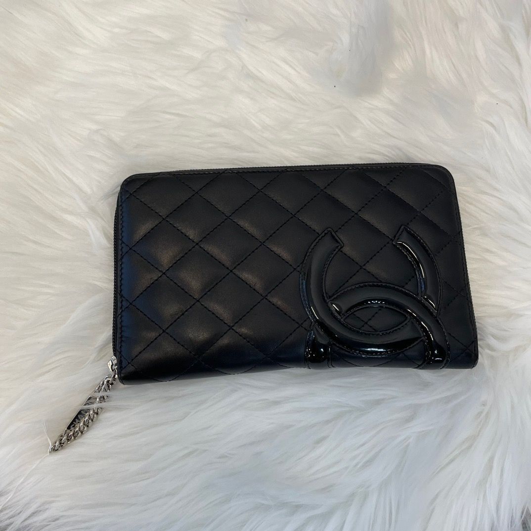 シャネルマトラッセカンボンラインオーガナイザーブラックCHANEL