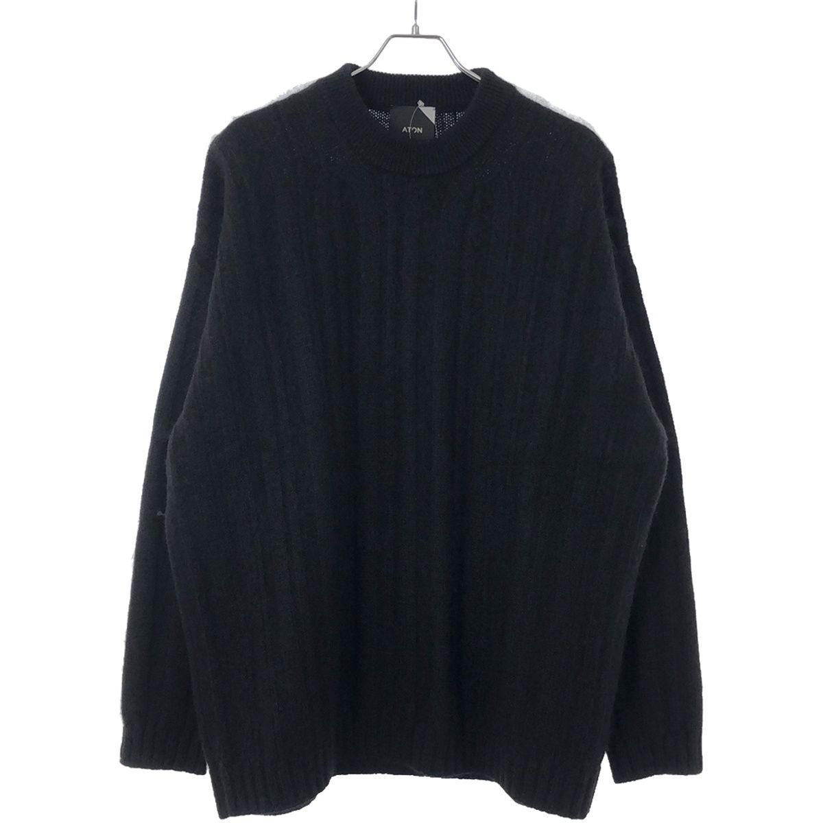 ATON エイトン 21AW MOHAIR SILK SHAGGY RANDOM RIB CREWNECK