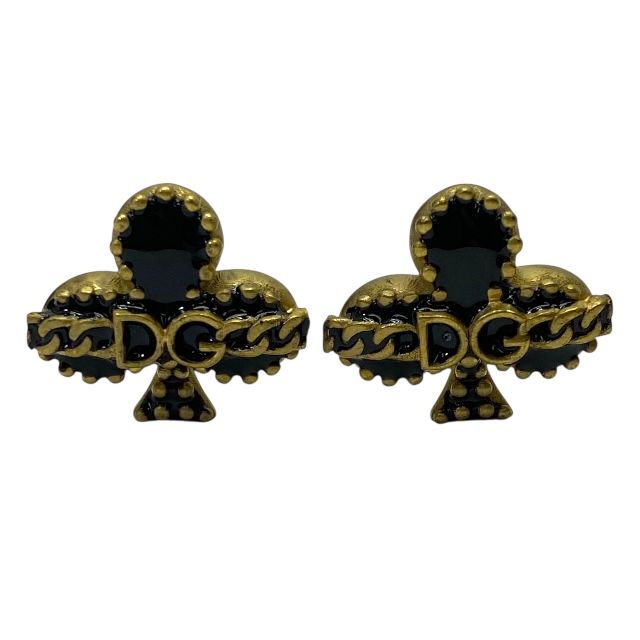 ドルチェ-ガッバーナ ドルガバ カフス カフスボタン カフスリンク アクセサリー クローバー DGロゴ メタル ゴールド DOLCE-GABBANA