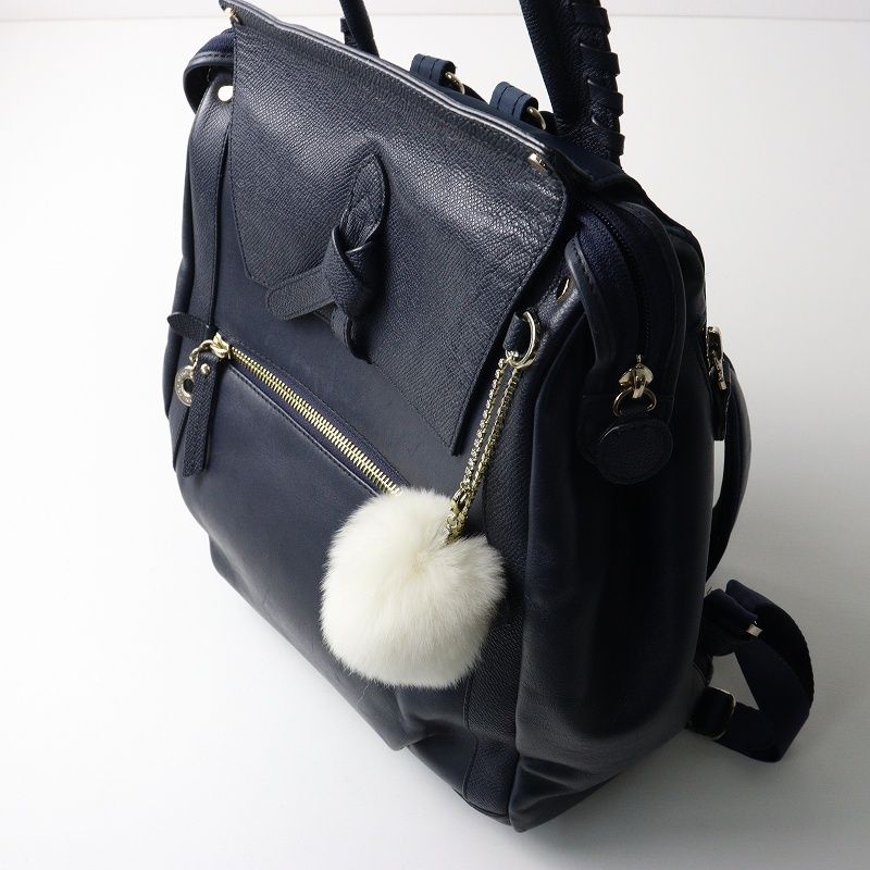 【美品】 Kanana カナナプロジェクト　ピクニックリュック　黒　チャーム カナナリュック Kanana project カナナ プロジェクト リュック