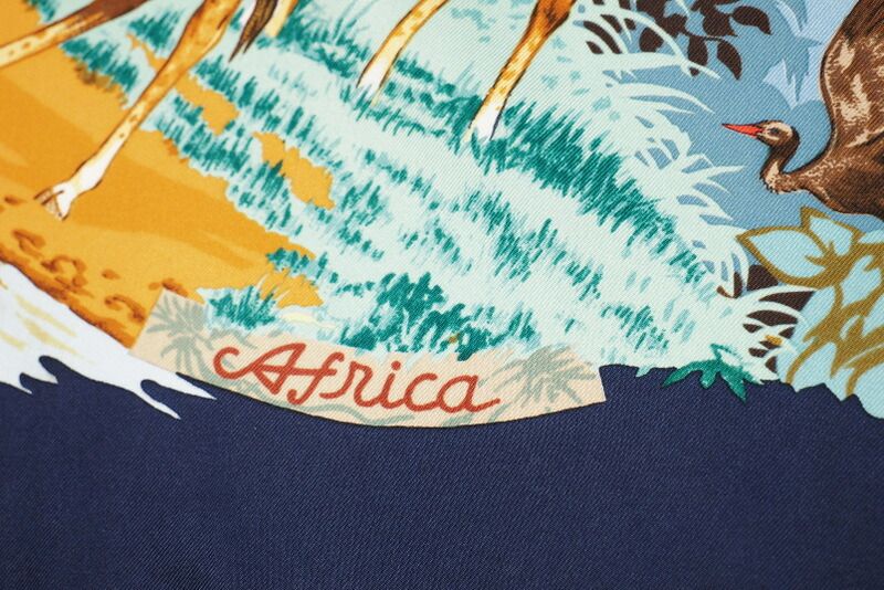 □美品□HERMES エルメス カレ90《AFRICA アフリカ》シルク □美品□HERMES エルメス カレ90《AFRICA アフリカ》シルク