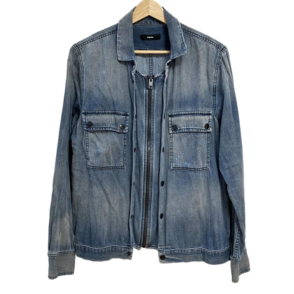 DIESEL ダメージジージャンM Diesel ダメージ デニムジャケット | ブルー | FARFETCH JP