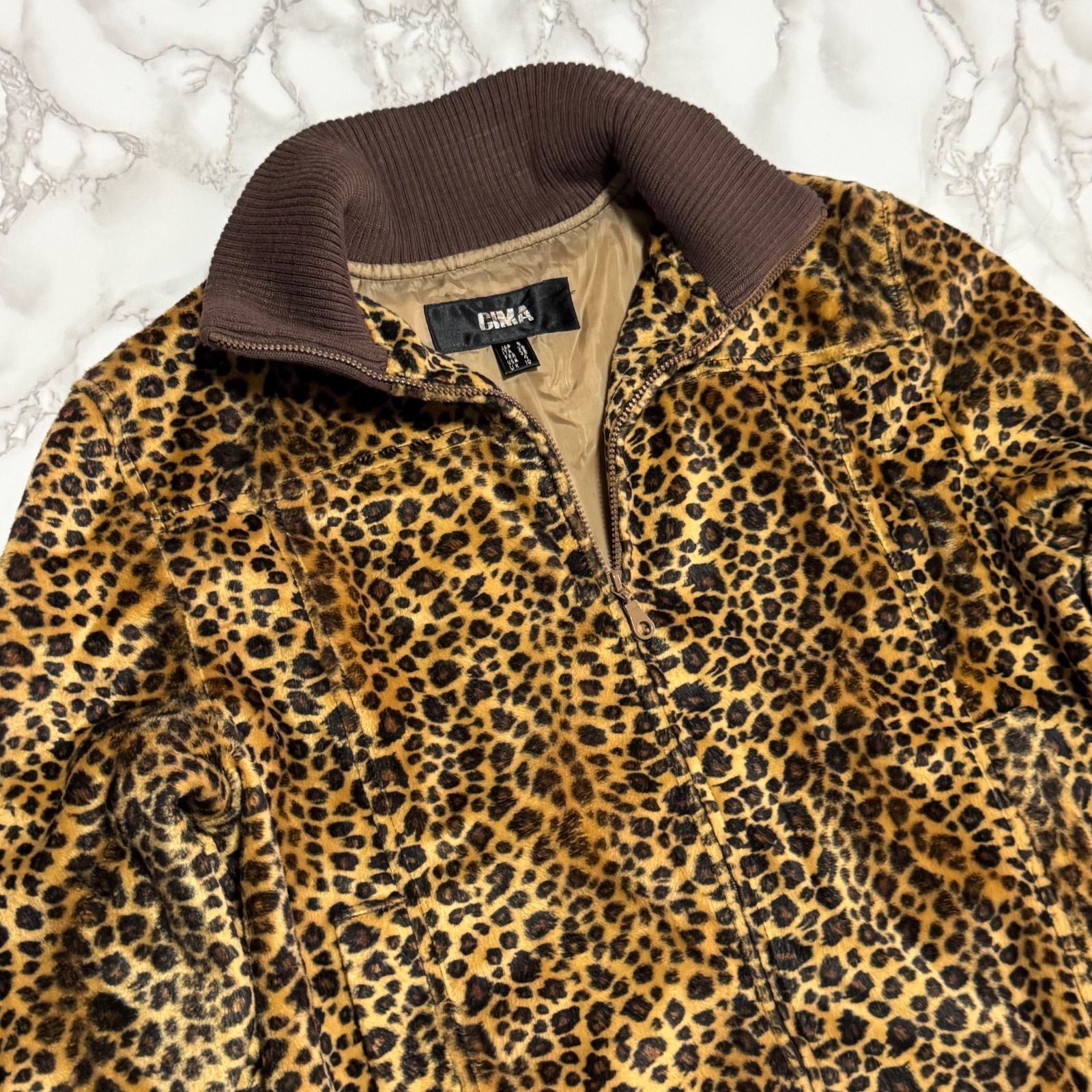 希少【CIMA】y2k 00's archive leopard zip jacket blouson/豹柄