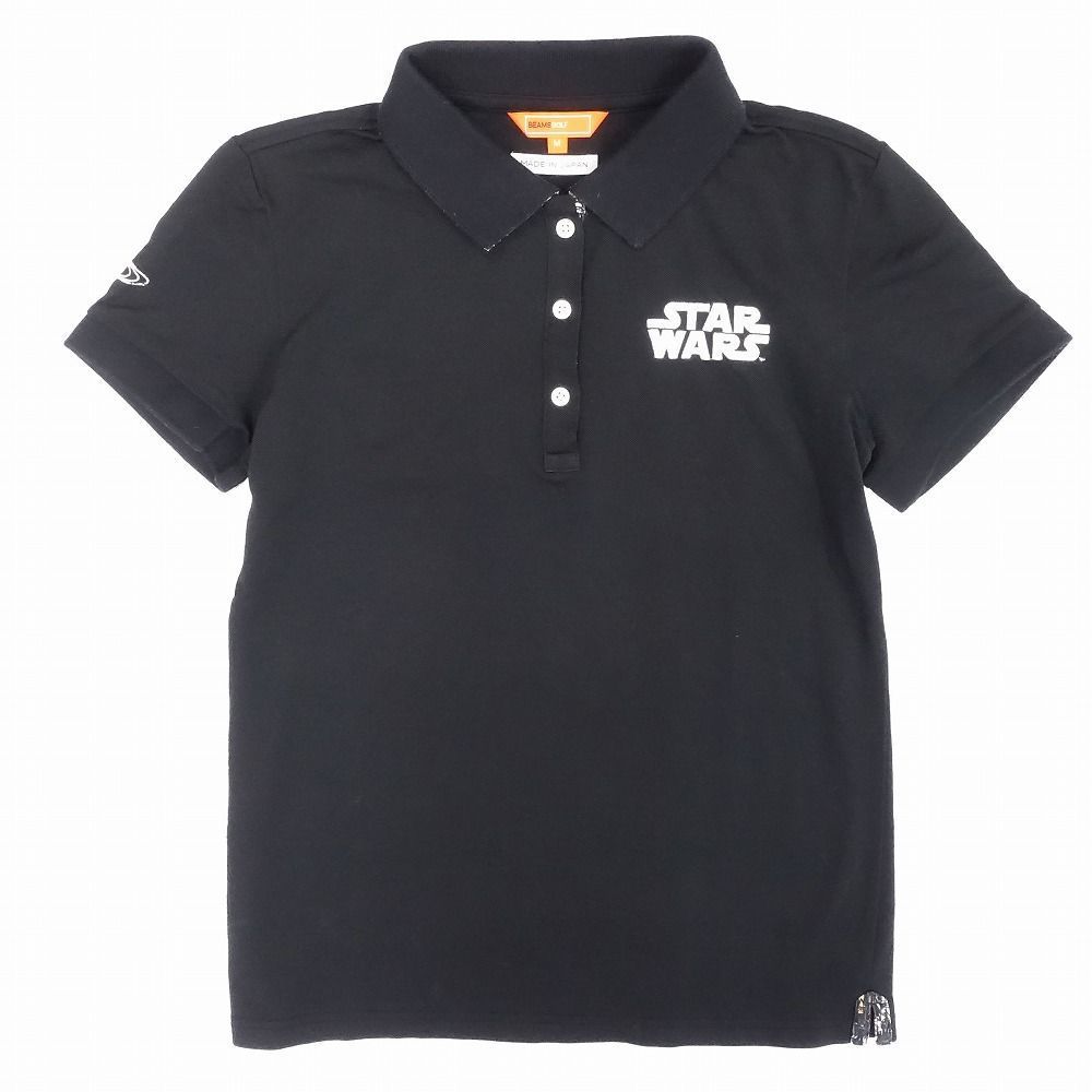 ビームス　スターウォーズ　コラボ　モノクロパターン ポロシャツ　L メンズ BEAMS GOLF × STAR WARS ビームスゴルフ スターウォーズ コラボ