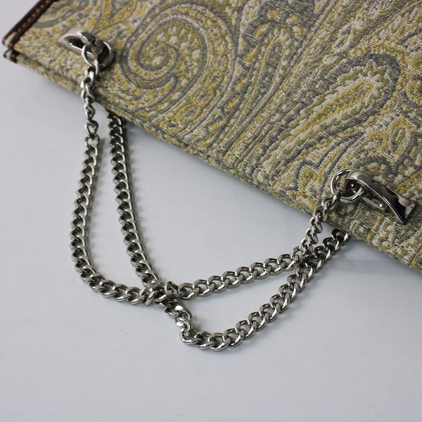 美品 A VACATION アヴァケーション TEARS チェーントートバッグ/カーキ