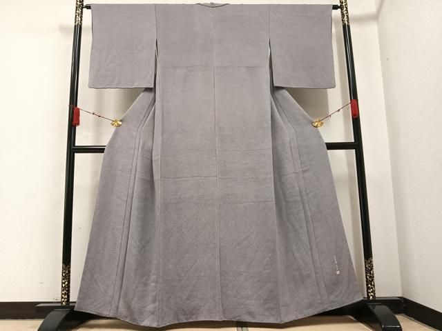 江戸小紋 極毛万二ッ割微塵31本 関正三郎 東京染 浜ちりめん 正絹 反物 平和屋着物○伝統工芸士 関正三郎 江戸小紋 極小鮫小紋柄 鬼しぼ縮緬